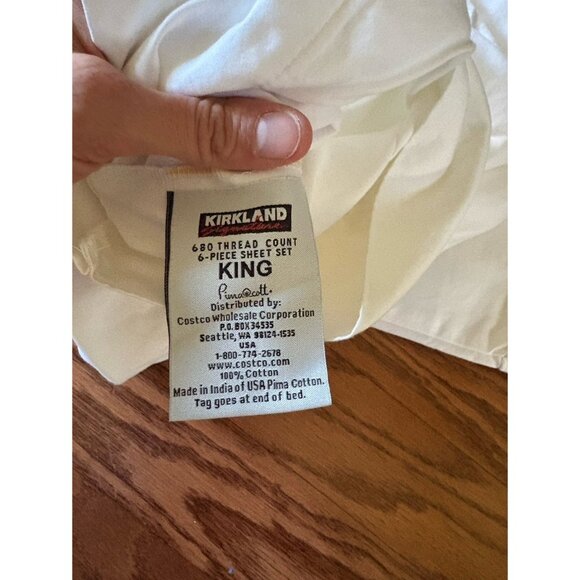 Kirkland White King Size Pillow Cases NEW - Picture 2 of 2